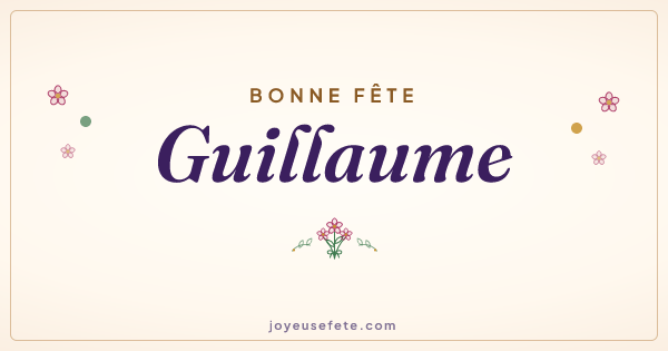 Image « Bonne fête Guillaume » au format large