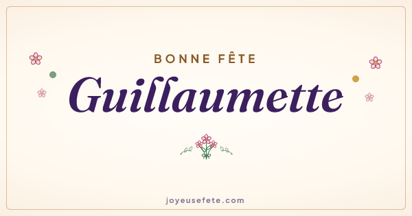Image « Bonne fête Guillaumette » au format large