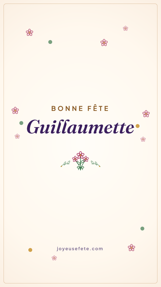 Image « Bonne fête Guillaumette » au format story