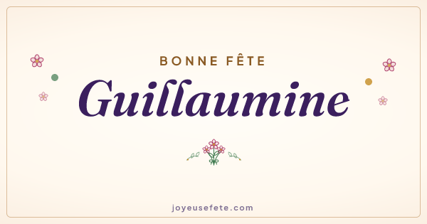 Image « Bonne fête Guillaumine » au format large