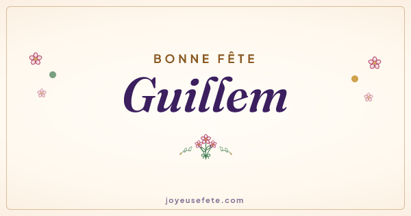 Image « Bonne fête Guillem » au format large