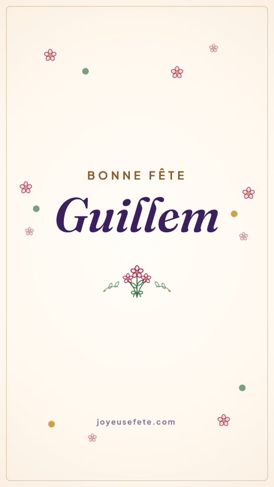 Image « Bonne fête Guillem » au format story