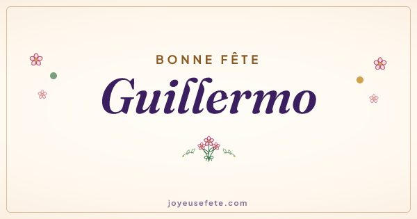 Image « Bonne fête Guillermo » au format large