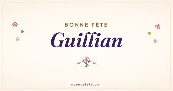 Image « Bonne fête Guillian » au format large