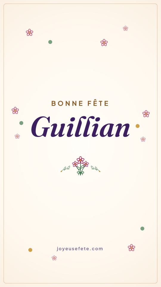 Image « Bonne fête Guillian » au format story