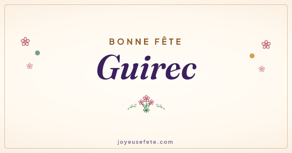 Image « Bonne fête Guirec » au format large
