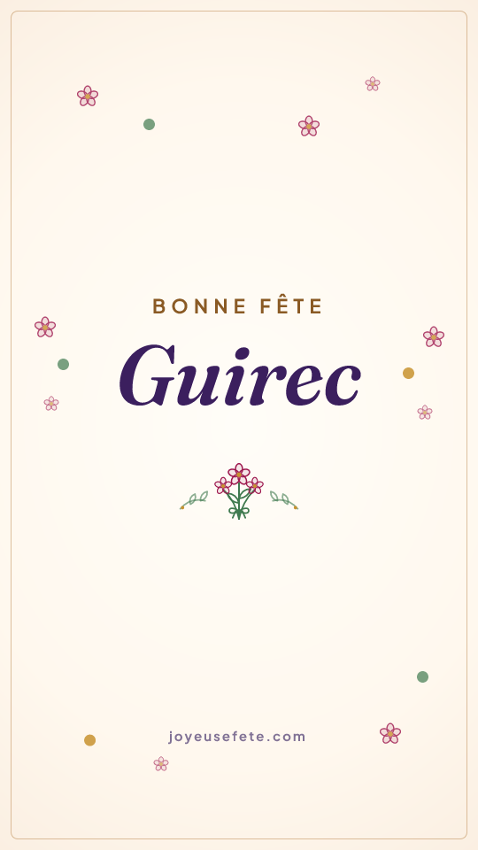 Image « Bonne fête Guirec » au format story