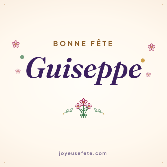 Image carrée « Bonne fête Guiseppe » pour WhatsApp