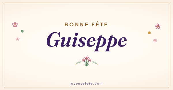 Image « Bonne fête Guiseppe » au format large