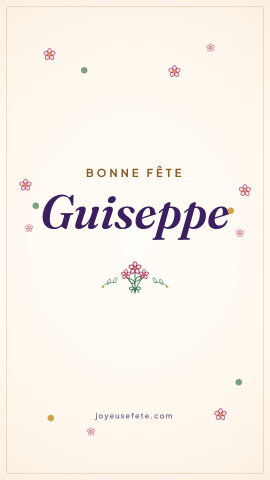 Image « Bonne fête Guiseppe » au format story