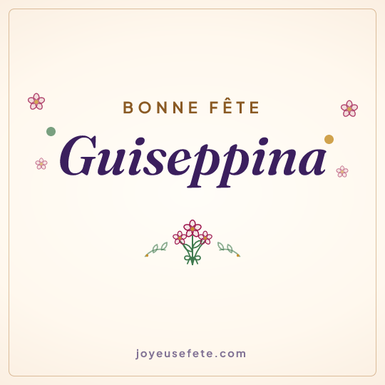 Image carrée « Bonne fête Guiseppina » pour WhatsApp