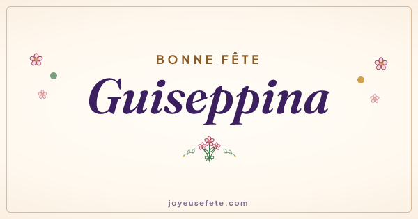 Image « Bonne fête Guiseppina » au format large