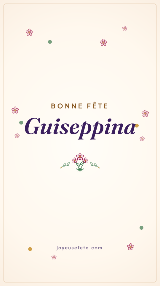 Image « Bonne fête Guiseppina » au format story