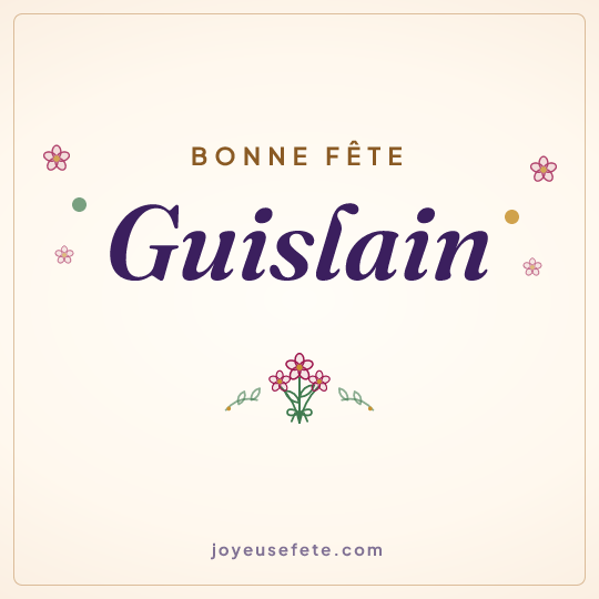 Image carrée « Bonne fête Guislain » pour WhatsApp