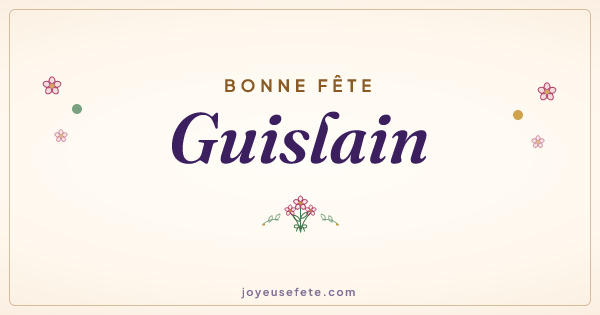 Image « Bonne fête Guislain » au format large
