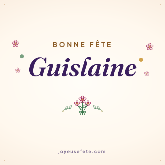 Image carrée « Bonne fête Guislaine » pour WhatsApp