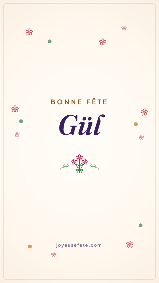 Image « Bonne fête Gül » au format story