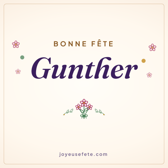Image carrée « Bonne fête Gunther » pour WhatsApp