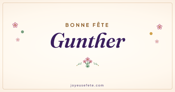 Image « Bonne fête Gunther » au format large