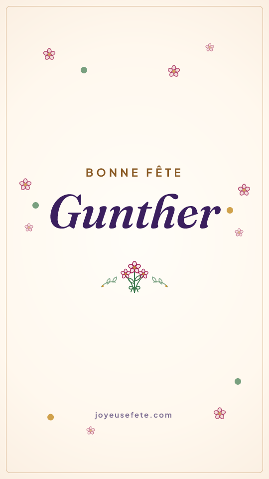 Image « Bonne fête Gunther » au format story