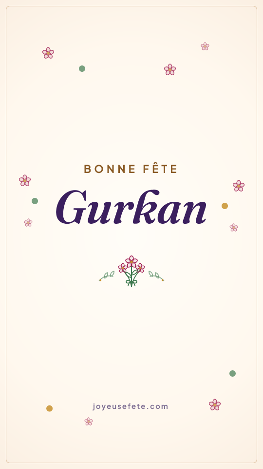 Image « Bonne fête Gurkan » au format story