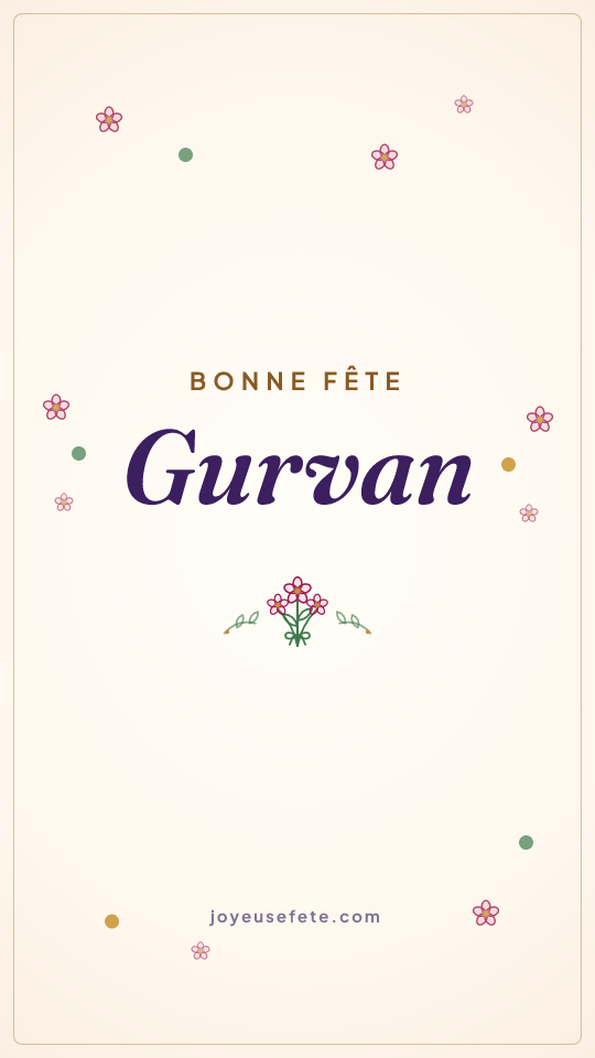 Image « Bonne fête Gurvan » au format story
