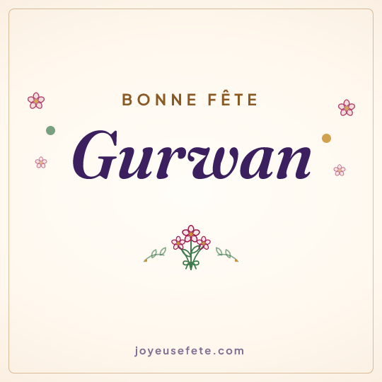 Image carrée « Bonne fête Gurwan » pour WhatsApp