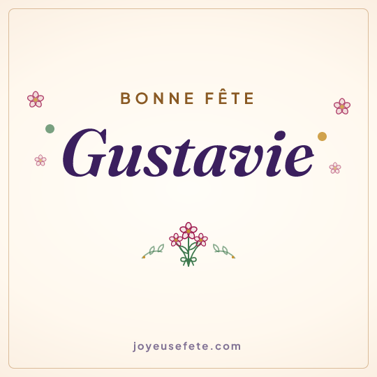Image carrée « Bonne fête Gustavie » pour WhatsApp