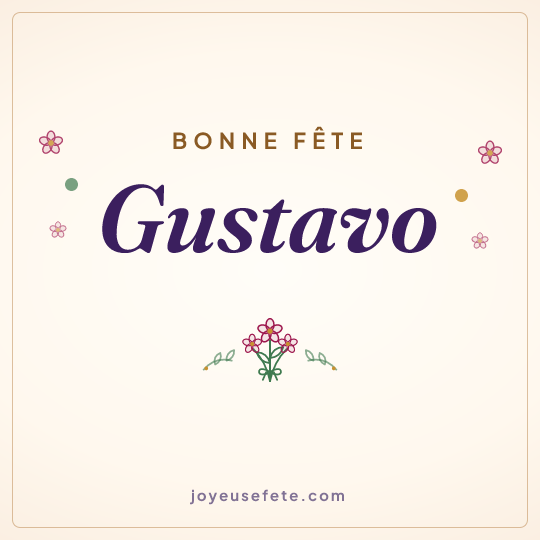 Image carrée « Bonne fête Gustavo » pour WhatsApp