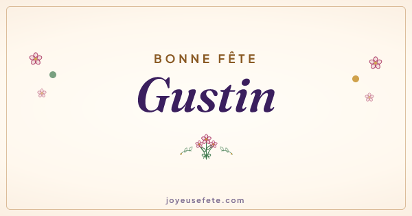 Image « Bonne fête Gustin » au format large
