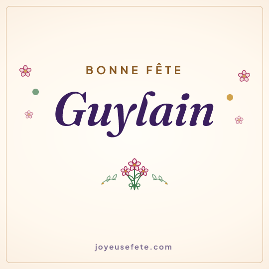 Image carrée « Bonne fête Guylain » pour WhatsApp