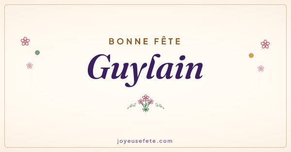Image « Bonne fête Guylain » au format large