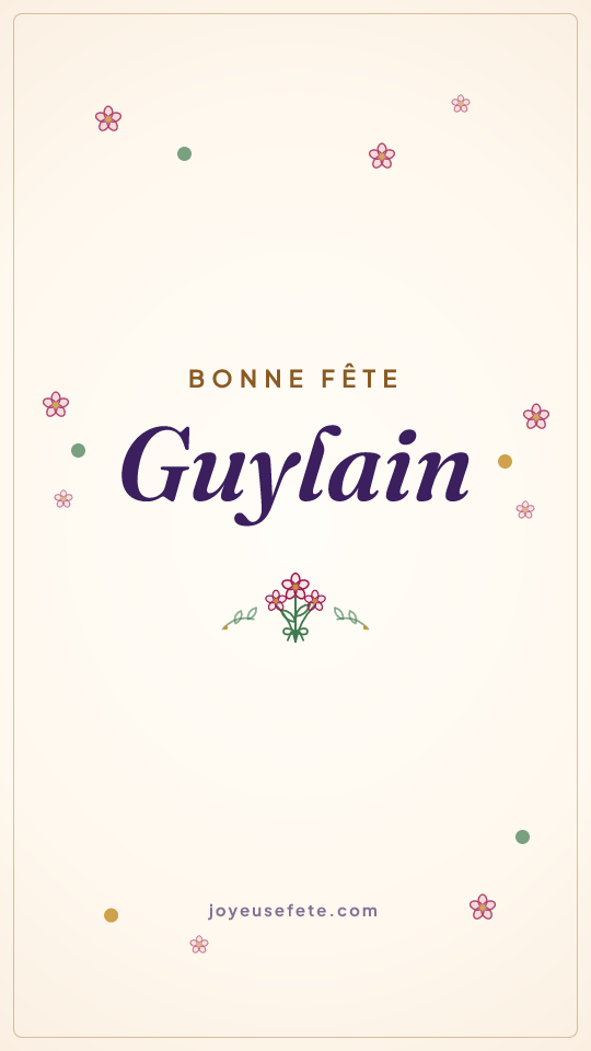 Image « Bonne fête Guylain » au format story