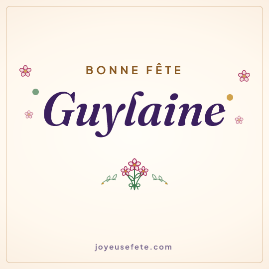 Image carrée « Bonne fête Guylaine » pour WhatsApp