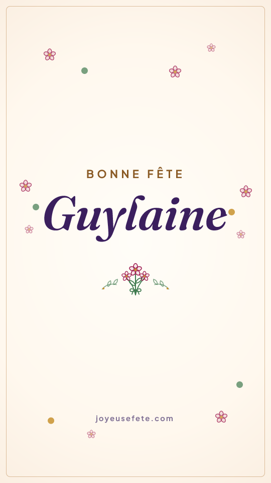 Image « Bonne fête Guylaine » au format story