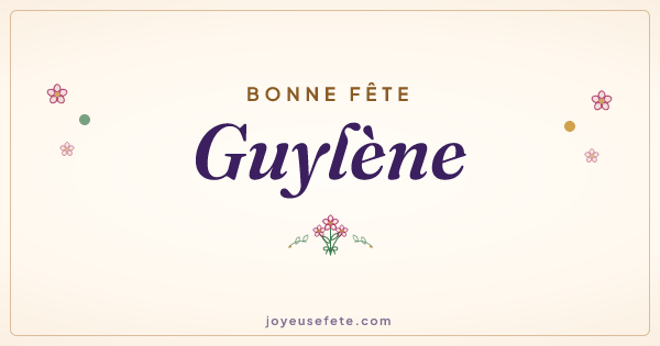 Image « Bonne fête Guylene » au format large