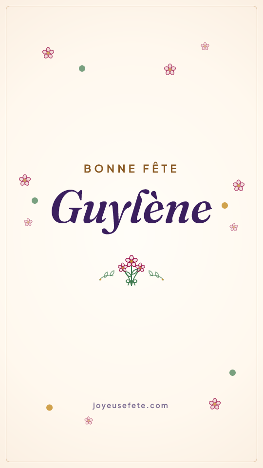 Image « Bonne fête Guylene » au format story