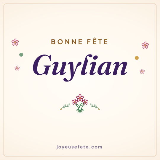Image carrée « Bonne fête Guylian » pour WhatsApp
