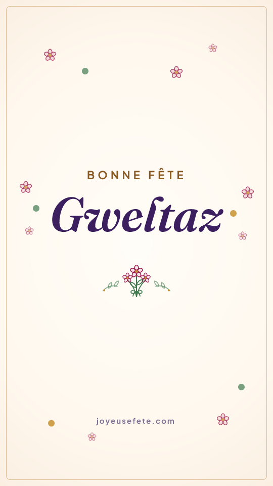 Image « Bonne fête Gweltaz » au format story
