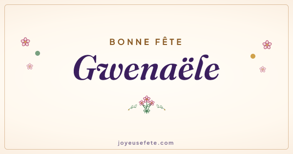 Image « Bonne fête Gwenaële » au format large