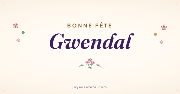 Image « Bonne fête Gwendal » au format large
