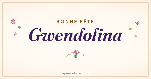 Image « Bonne fête Gwendolina » au format large