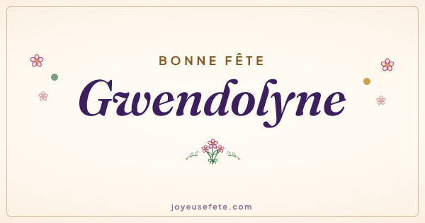 Image « Bonne fête Gwendolyne » au format large