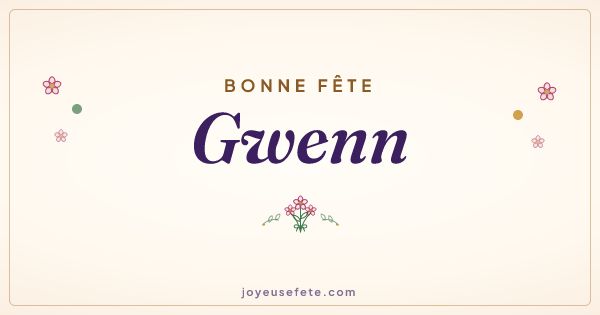 Image « Bonne fête Gwenn » au format large