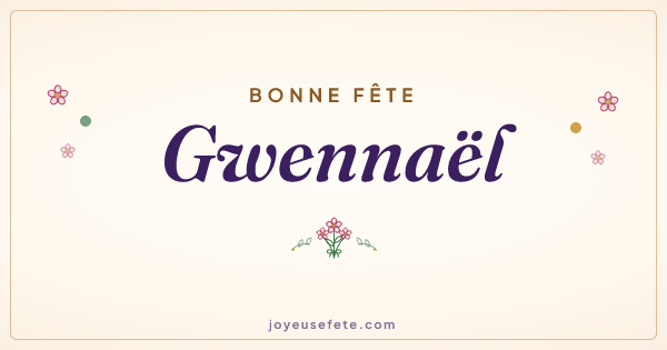 Image « Bonne fête Gwennaël » au format large