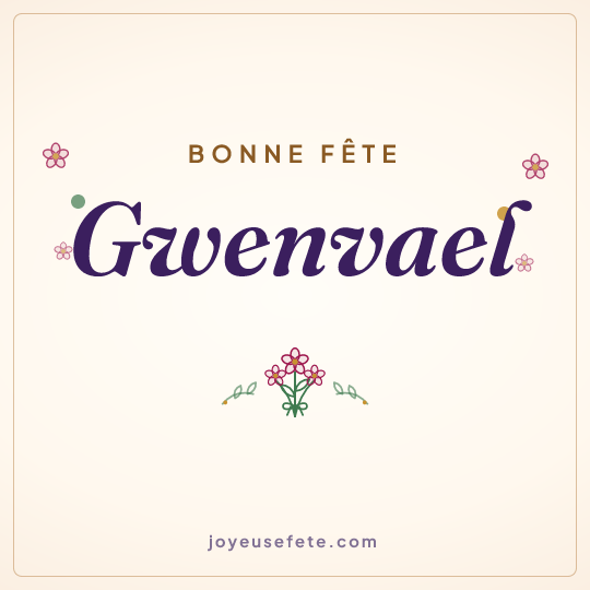 Image carrée « Bonne fête Gwenvael » pour WhatsApp