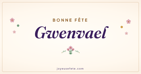 Image « Bonne fête Gwenvael » au format large