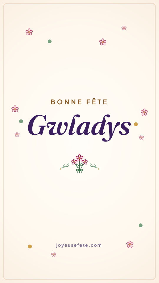 Image « Bonne fête Gwladys » au format story