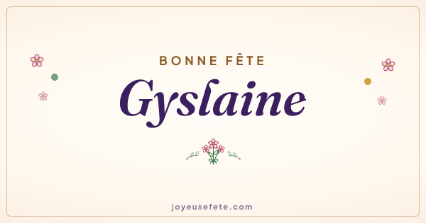 Image « Bonne fête Gyslaine » au format large