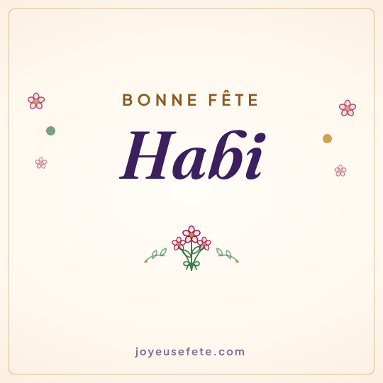 Image carrée « Bonne fête Habi » pour WhatsApp